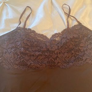 Brown women’s lace top camisole